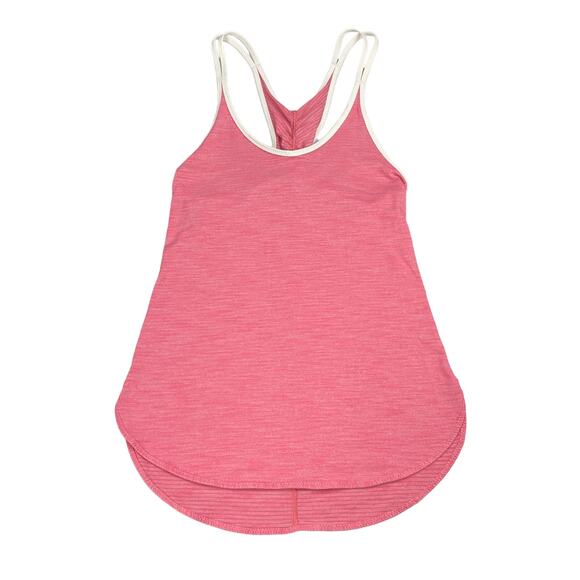 LULULEMON What The Sport Singlet II Sz 0 Heathered Pink Lemonade - Picture 5 of 8